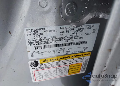 2024 Ford Expedition Xlt Max from USA, damaged, VIN 1FMJK1J80REA42284